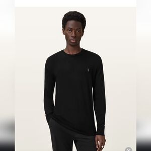 All‎ Saints Black Long Sleeve Men's Light Sweater.
